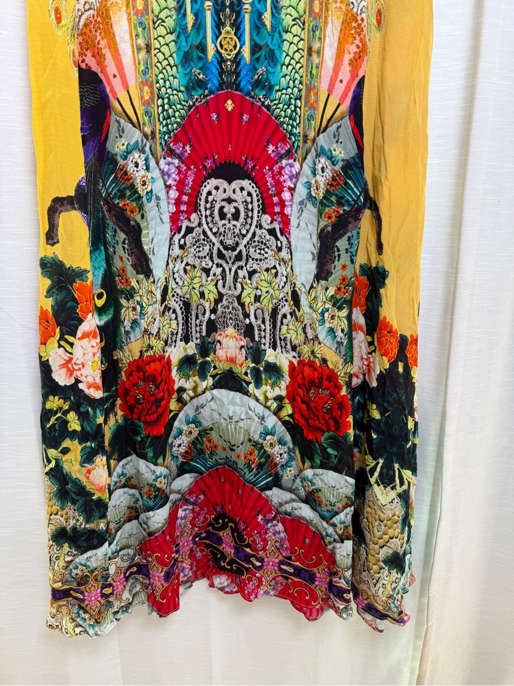 Shahida Parides Geisha Lemon Drop Long Maxi Dress | Size OS NWT - Picture 11 of 15